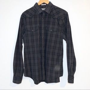 Express Fitted Snap Down Large Shirt